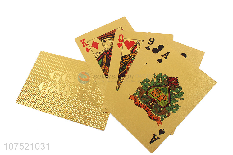 Factory direct sale gold foil playing cards gold games