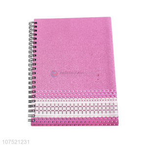 Promotional hard cover a5 spiral notebook glitter student notebooks