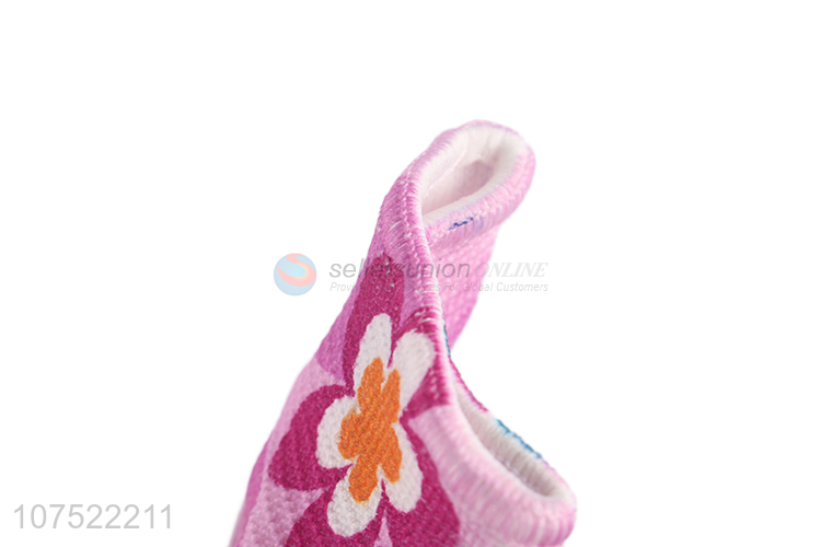 Bottom price fashion flower pattern pu coated safety gloves working gloves