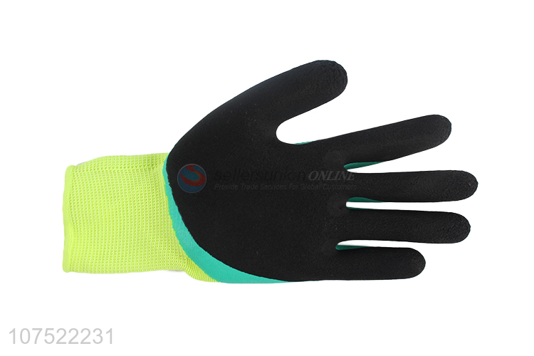 Good sale anti-slip latex coated safety gloves wear resistant labor gloves