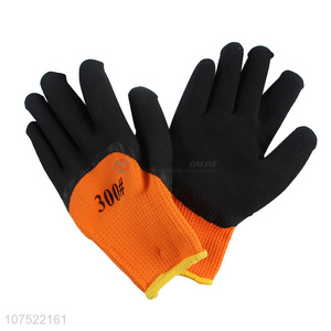 Wholesale anti-slip latex coated safety gloves wear resistant foam gloves