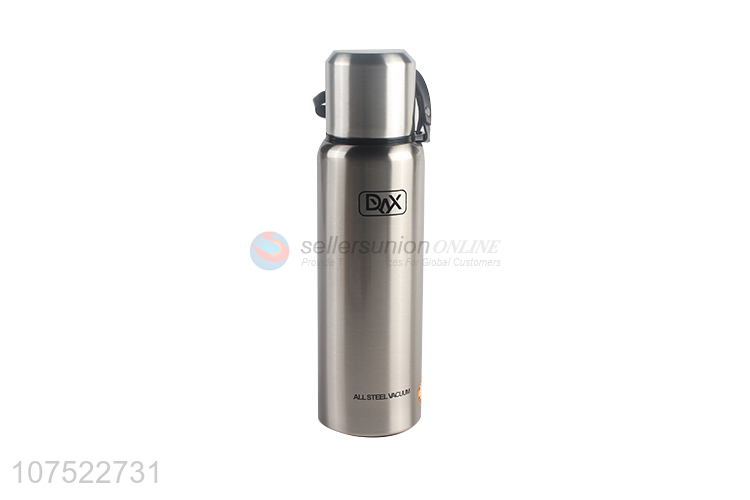 Private label stainless steel space water bottle thermal flask with cup sleeve