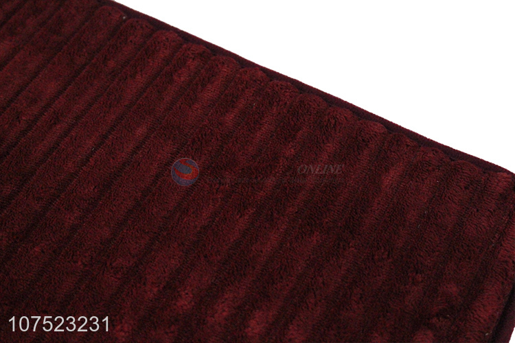 Best Selling 2 Pieces Striped Embossed Floor Mat Carpet Set