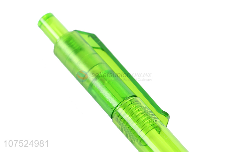 High Quality Plastic Colorful Transparent Ballpoint Pen