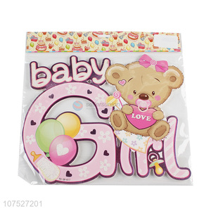 Hot Sale Cute Bear Pattern Kt Board Birthday Party Ornaments