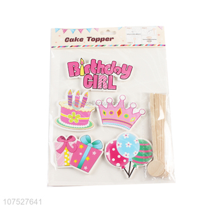 Fashion Cake Decoration Paper Cake Topper For Babybirthday