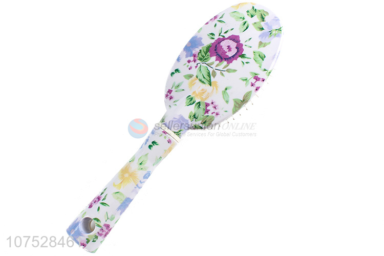 Elegant Printing Plastic Massage Detangling Hair Brush