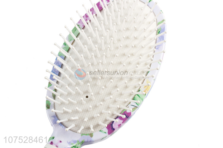 Elegant Printing Plastic Massage Detangling Hair Brush