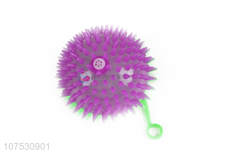 Low price led flashing spiky puffer ball soft tpr vent toy