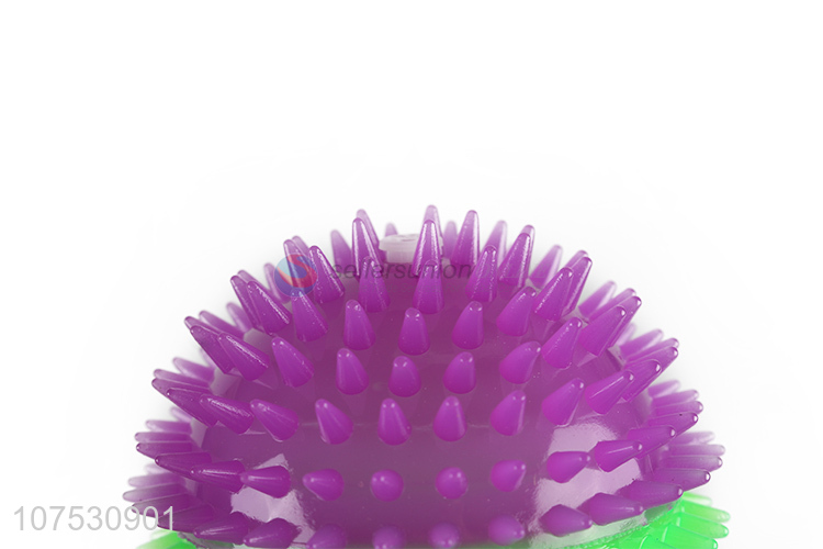 Low price led flashing spiky puffer ball soft tpr vent toy