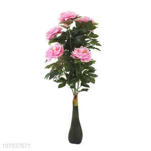 Wholesale Artificial Peony 6 Flowers Plastic Simulation Plant