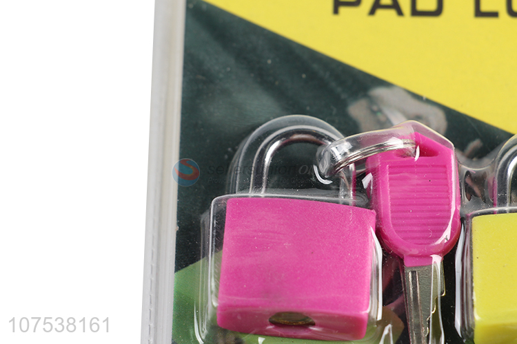 Good Quality 4 Pieces Colorful Pad Lock With Keys Set