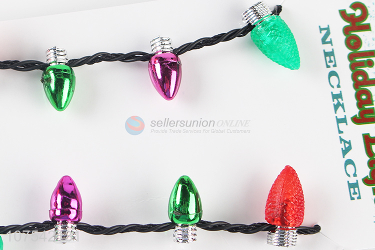 Hot Selling Novelty Party Decoration Led Bulb Necklace For Christmas