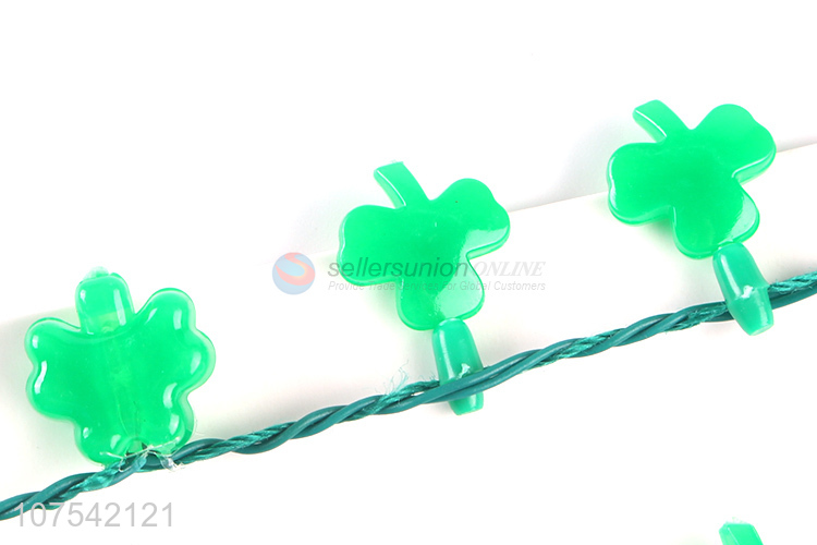 New Product Lucky Day Led Flashing Light Up Shamrock Necklace