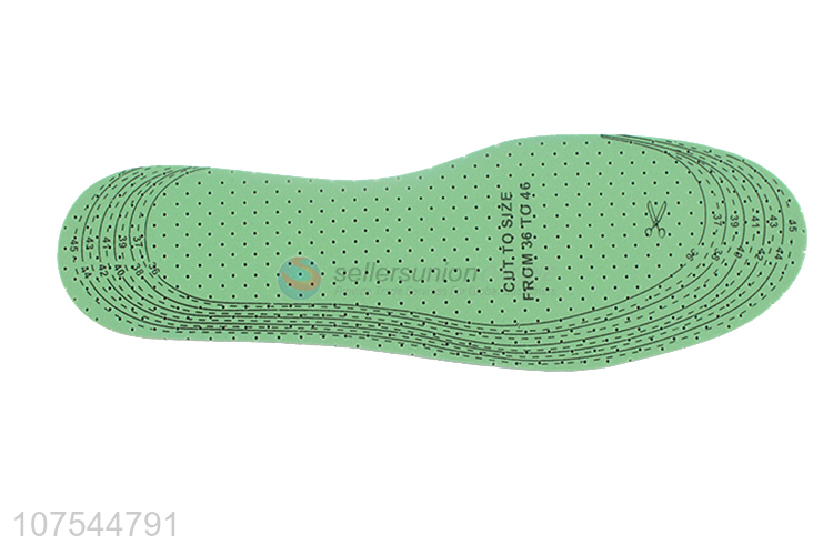 High Sales Green Latex White Cotton Insoles Perforated Breathable Insoles