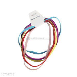 Hot Sale Colorful Elastic Hair Scrunchies Fashion Simple Hair Ring