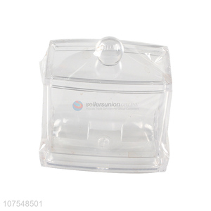 New Product Plastic Transparent Cotton Swab Storage Organizer Box