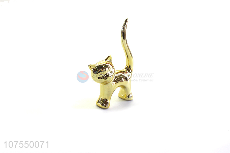 China Supplier Decorative Animal Ceramic Statue Porcelain Cat Figurine