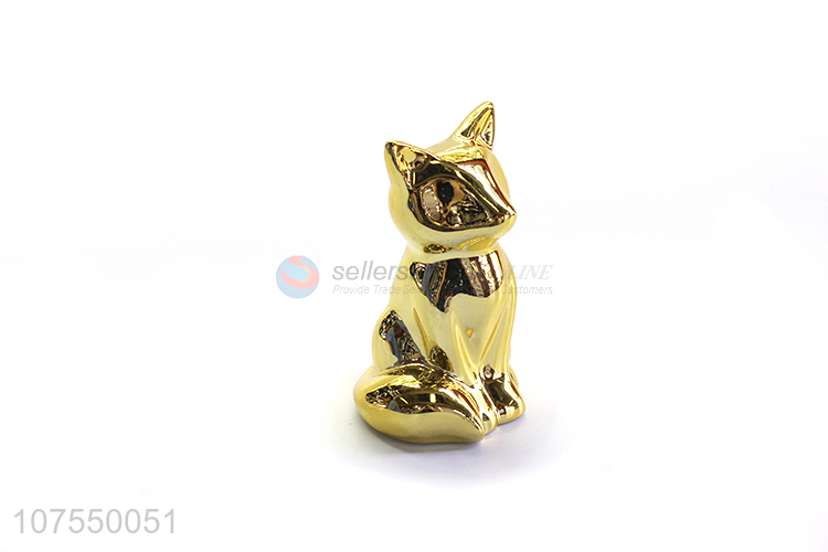 Creative Design Ceramic Fox Decoration Porcelain Crafts For Home Decor