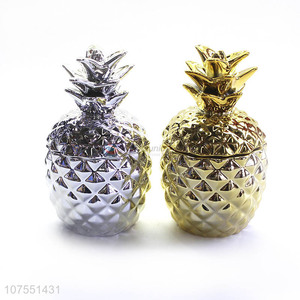 Good Price Home Decor Office Living Room Pineapple Shape Ceramic Ornaments