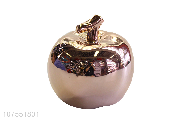 Best Sale Modern Ceramic Fruit Style Ceramic Apple Shape Ornaments For Home Decor