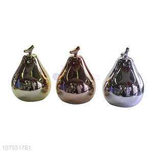 Lowest Price Modern Simple Home Decoration Gift Pear Shape Ceramic Ornaments