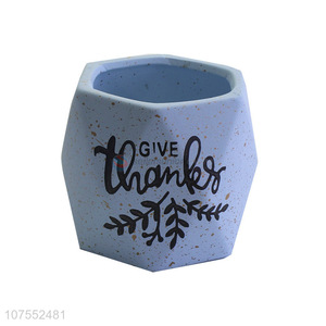 Fashion Simple Style Blue Ceramic Flowerpot For Home Decor