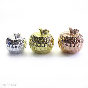 High Sales Home Decoration Porcelain Crafts Apple Shape Ceramic Ornaments