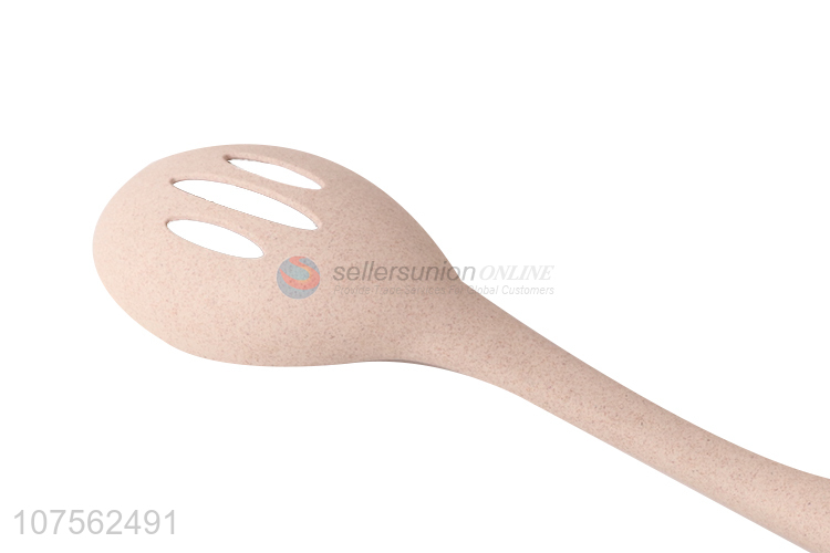 Good Sale Wheat Straw Strainer Spoon With Stainless Steel Handle