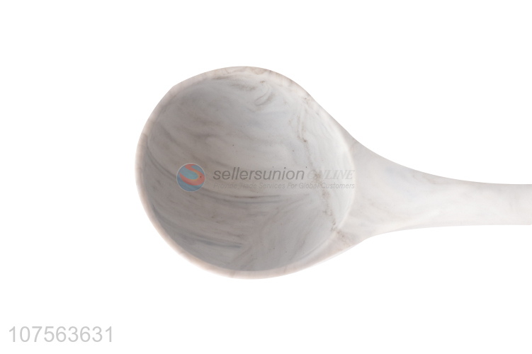 Wholesale kitchenware wooden handle marbling silicone soup ladle