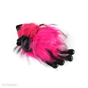 Popular products faux fur pom pom key chain bag charm fluffy sheep keyring