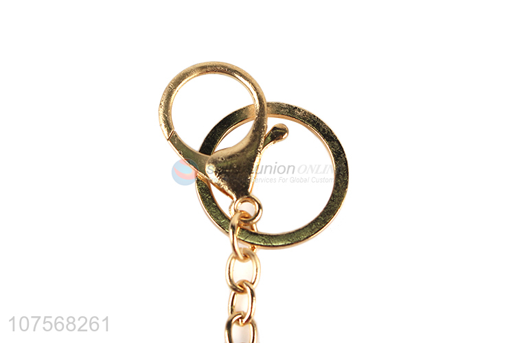 Hot sale bee hair ball key chain faux fur ball bag pendants