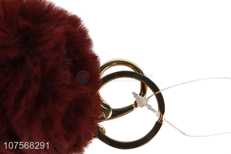 Best selling fashion tassel key chains plush key chain fur ball pendants