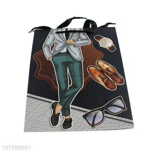 High quality gentleman pattern paper gift bag paper present bag