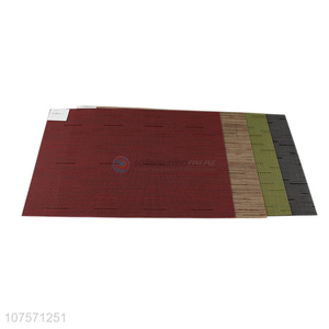 Best selling heat resistant dining table mat anti-slip pvc placemat