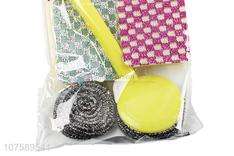 High Quality Scouring Pad With Pot Brush Set