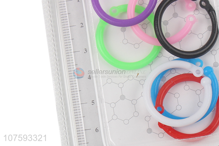 New arrival colored plastic binding rings book ring card rings