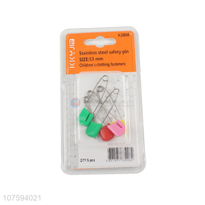 Good quality colorful children safety pins children's clothing fasteners