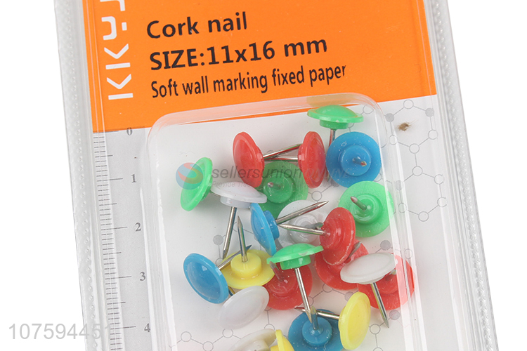 High quality office flat round head push pins thumbtacks