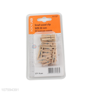 Factory price 30mm natural color wooden clip wood clothes pegs