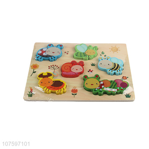 China factory kids educational toy wooden insect puzzle board toy