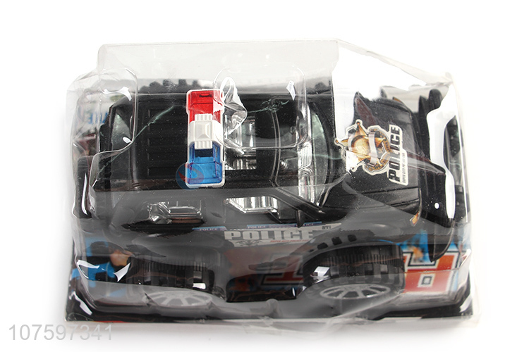 Hot sale 18cm off-road pull line police car kids car model toy