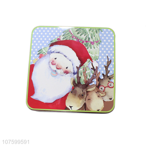 Custom Square Tin Box Christmas Gift Candy Storage Box