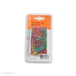 Best Sale Colorful Metal Paper Clips Cheap Stationery