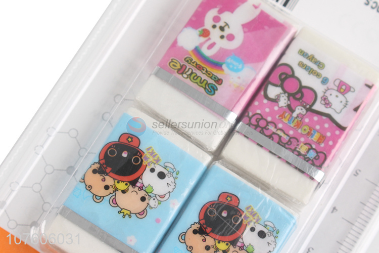 Hot Selling 4 Pieces Office School Stationery Eraser