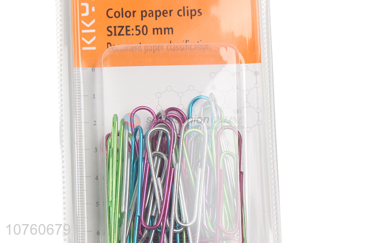 Good Quality Bright Color Paper Clips Fashion Office Stationery