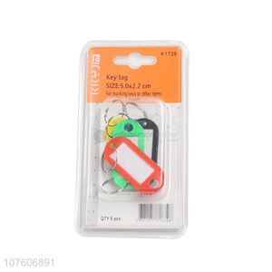 Cheap Plastic Label Key Tags Name Tags With Ring