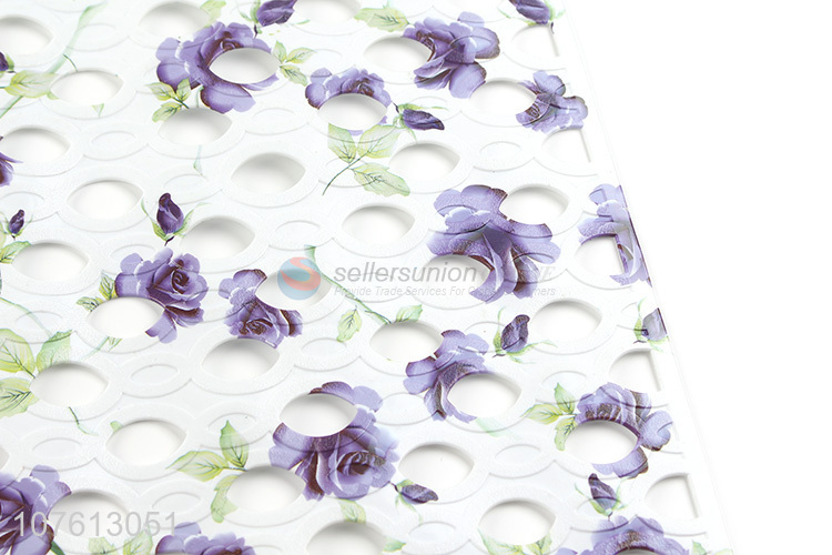 Popular products flower printed anti-slip pvc bath mat waterproof bathroom mat