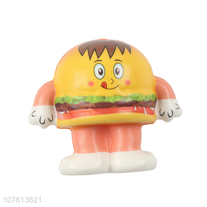 Yellow Anthropomorphic hamburger imaginative elastic rebound toy