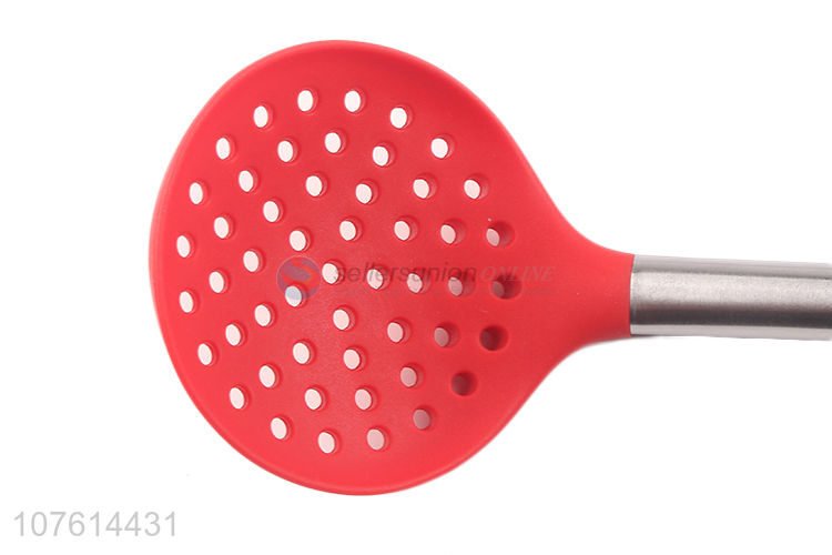 Good quality stainless steel handle silicone skimmer kitchen supplies